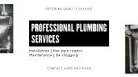 Minimalist Plumbing Service Facebook Event Cover