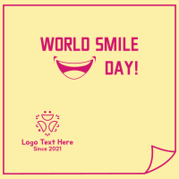 World Smile Day Sticky Note Instagram Post