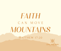 Faith Move Mountains Facebook Post