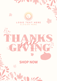 Thanksgiving Autumn Sale Poster