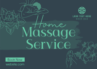 Home Massage Service Postcard