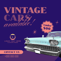 Vintage Cars Available Linkedin Post Image Preview