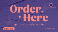 Minimalist Order Here Facebook Event Cover