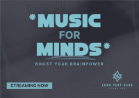 Brain Music Playlist Postcard