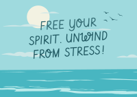 Unwind From Stress Postcard