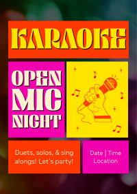 Karaoke Open Mic Poster