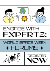 Space Week Futuristic Poster Design