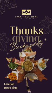 Thanksgiving Block Party TikTok Video