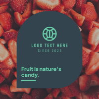 Healthy Food Strawberry Instagram Post Design