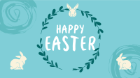 Easter Bunny Wreath Facebook Event Cover