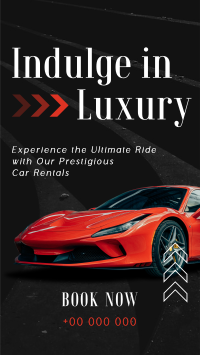 Luxurious Car Rental Service TikTok Video Design