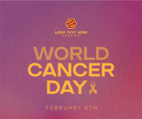 Minimalist World Cancer Day Facebook Post