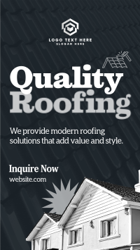 Modern Quality Roofing Instagram Story