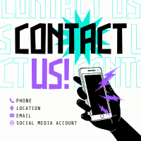 Quirky and Bold Contact Us Instagram Post