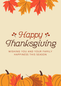 Happy Thanksgiving Poster