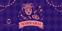 Mardi Gras Celebration Twitter Post Design