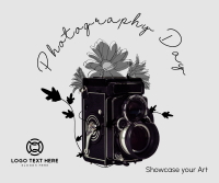 Old Camera and Flowers Facebook Post