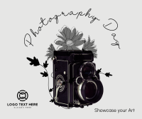 Old Camera and Flowers Facebook Post