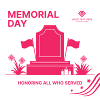 Memorial Day Tombstone Instagram Post Design