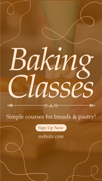 Baking Classes Facebook Story