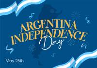 Independence Day of Argentina Postcard Design