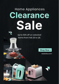 Appliance Clearance Sale Poster