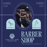 Rustic Barber Shop Linkedin Post Design