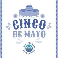 Colorful Hat in Cinco De Mayo Linkedin Post Design