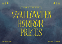 Vintage Halloween Sale Postcard Design