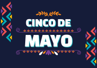 Cinco De Mayo Triangles Postcard Design