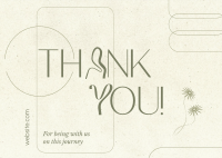 Elegant Thank you Postcard Design