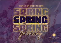 Exclusive Spring Giveaway Postcard