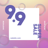 9.9 Sale Bubbles Instagram Post Design