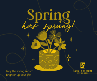 Spring Flower Pot Facebook Post Design