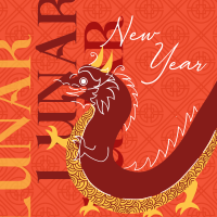 Chinese New Year Dragon Instagram Post Image Preview