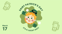 Smiling St. Patrick Facebook Event Cover