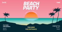 Beach Party Facebook Ad