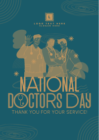 Modern Quirky Doctor's Day Poster