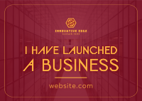 Minimalist Business Launch Postcard