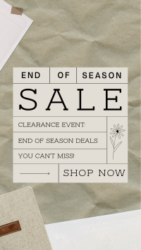 Minimal Conservative Season End Sale TikTok Video