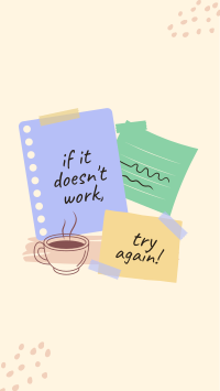 Post it Motivational Notes Facebook Story