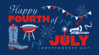 4th of July Illustration Animation