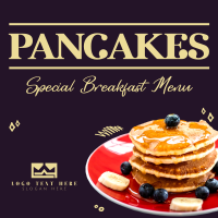 Pancakes For Breakfast Instagram Post Design