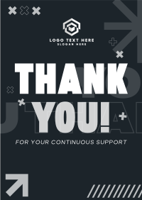 Minimalist Shapes Thank You Poster