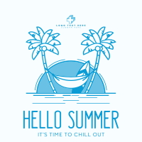 Hot Summer Greeting Instagram Post Design