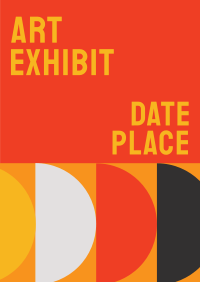 Abstract Sunset Art Exhibit Poster