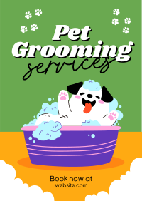 Dog Bath Grooming Flyer