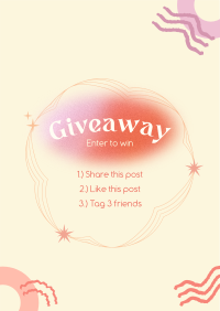 Abstract Giveaway Rules Flyer