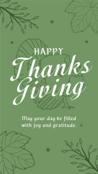 Thanksgiving Greeting Simple Facebook Story Design