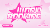 Sparkly Book Now Facebook Event Cover